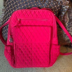 Vera Bradley quilted red backpack. Never used.